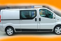 Renault Trafic 2015- рр. Бічні труби BB002 Black (2 шт., нерж.) фото 2