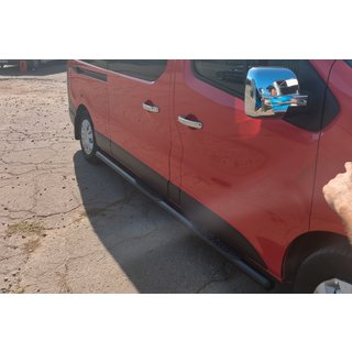 Бічні труби BB002 Black (2 шт., нерж.) Renault Trafic 2015- рр. фото 4