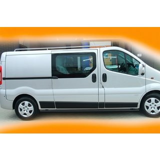 Бічні труби BB002 Black (2 шт., нерж.) Renault Trafic 2015- рр. фото 2