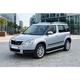 Бокові пороги Tayga Grey (2 шт., алюміній) Skoda Yeti 2009-2017 рр. фото 1
