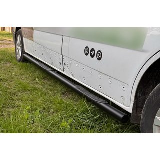 Бічні труби BB002 Black (2 шт., нерж.) Fiat Talento 2016- рр. фото 3