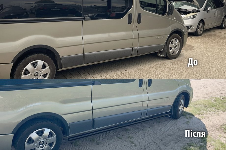 Fiat Talento 2016- рр. Бічні труби BB002 Black (2 шт., нерж.) Image