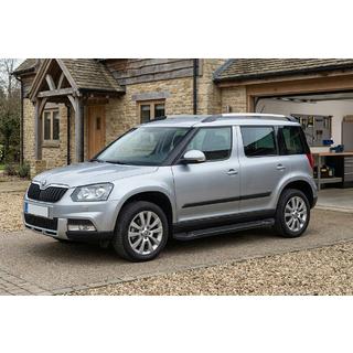 Бокові пороги RedLine Black (2 шт., Алюміній) Skoda Yeti 2009-2017 рр. фото 1
