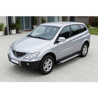 Бокові пороги Line (2 шт., Алюміній) SsangYong Action 2005-2018 рр. фото 1