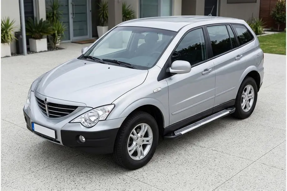 SsangYong Action 2005-2018 рр. Бокові пороги Line (2 шт., Алюміній) Image
