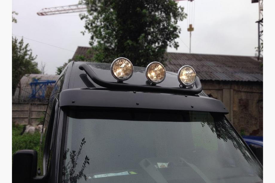 Volkswagen LT 1995-2006 рр. Верхня дуга Black (нерж) Image