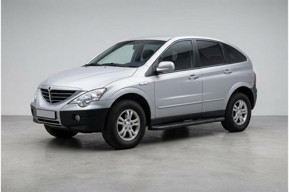 SsangYong Action 2005-2018 рр. Бокові пороги Bosphorus Black (2 шт., Алюміній) Фото 1