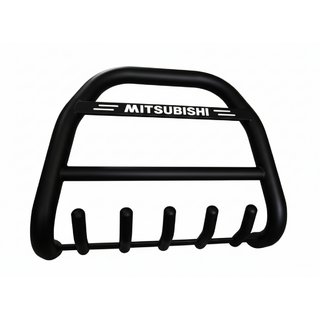 Кенгурятник QT012 Black (нерж.) Mitsubishi Pajero Wagon IV 2006-2021 рр.