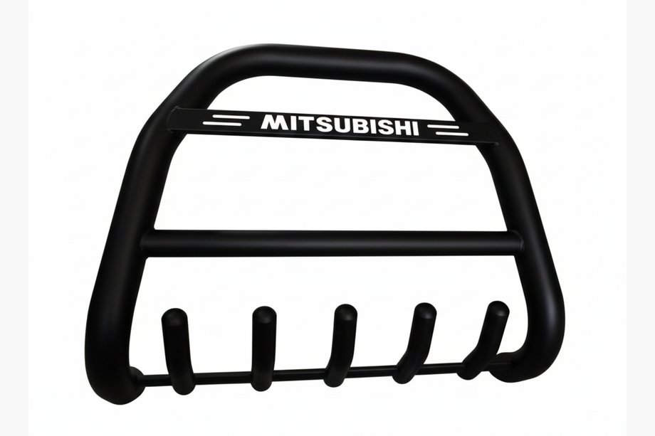 Mitsubishi Pajero Wagon IV 2006-2021 рр. Кенгурятник QT012 Black (нерж.) Фото 1