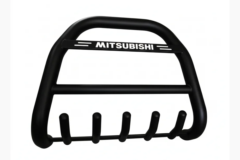 Mitsubishi Pajero Wagon IV 2006-2021 рр. Кенгурятник QT012 Black (нерж.) Фото 1