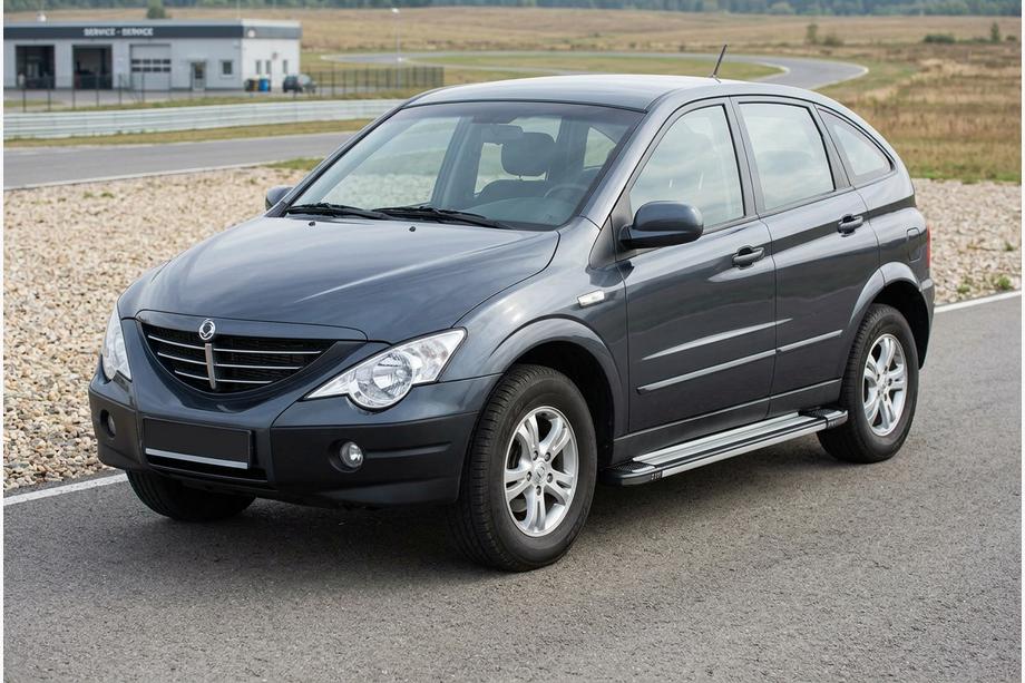 SsangYong Action 2005-2018 рр. Бокові пороги Rainbow (2 шт., Алюміній) Image