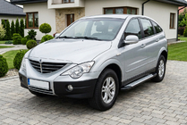 SsangYong Action 2005-2018 рр. Бокові пороги Allmond Grey (2 шт., Алюміній) фото 1