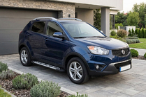 SsangYong Korando 2010-2019 рр. Бокові пороги Sunrise (2 шт., алюміній) фото 1
