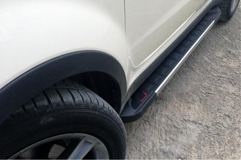 SsangYong Korando 2010-2019 рр. Бокові пороги RedLine V1 (2 шт., Алюміній) Image