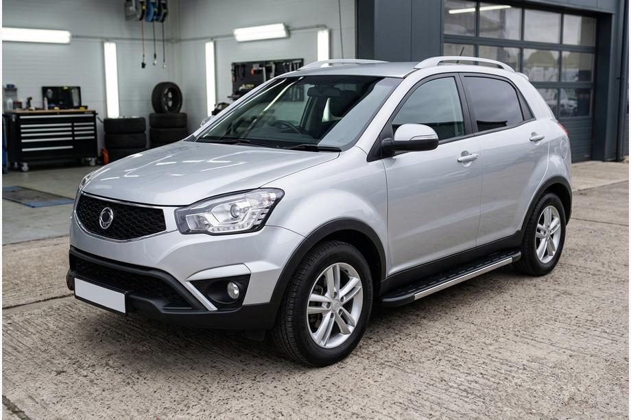 SsangYong Korando 2010-2019 рр. Бокові пороги Duru (2 шт., Алюміній) Image
