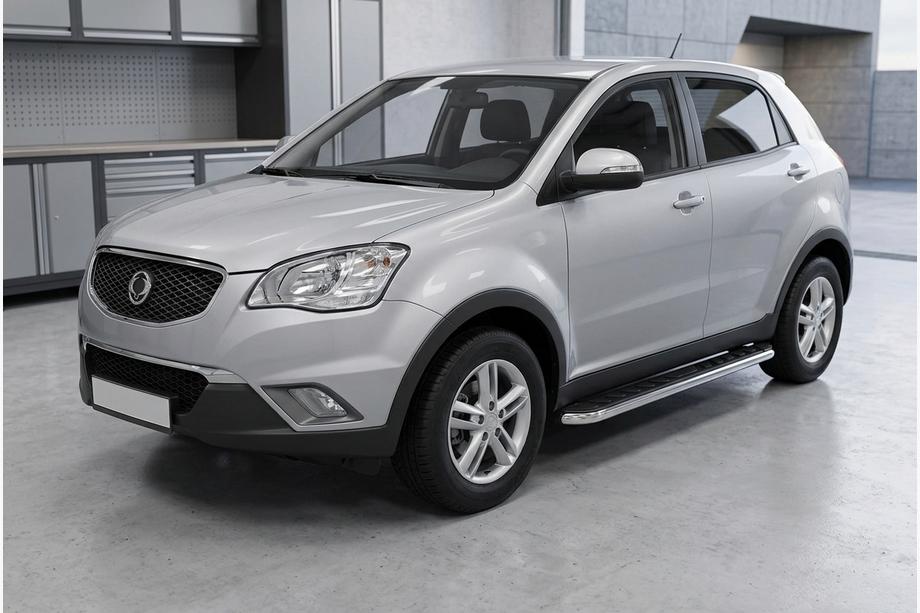 SsangYong Korando 2010-2019 рр. Бокові пороги Maydos V1 (2 шт., Алюміній ↗ нерж) Image