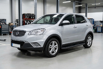 SsangYong Korando 2010-2019 рр. Бокові пороги Bosphorus Black (2 шт., Алюміній) фото 1