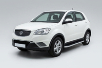 SsangYong Korando 2010-2019 рр. Бокові пороги Tayga Grey (2 шт., Алюміній) фото 1