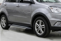 SsangYong Korando 2010-2019 рр. Бокові пороги Rainbow (2 шт., Алюміній) фото 1