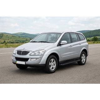 Бокові пороги Allmond Black (2 шт., Алюміній) SsangYong Kyron 2005-2014 рр. фото 1