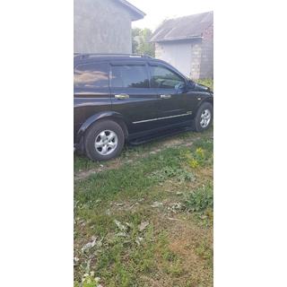 Бокові пороги Allmond Black (2 шт., Алюміній) SsangYong Kyron 2005-2014 рр. фото 4
