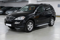 SsangYong Kyron 2005-2014 рр. Бокові пороги Allmond Grey (2 шт., алюміній) фото 1