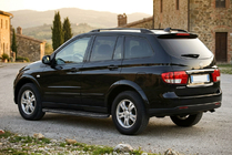 SsangYong Kyron 2005-2014 рр. Бокові пороги Bosphorus Black (2 шт., Алюміній) фото 1