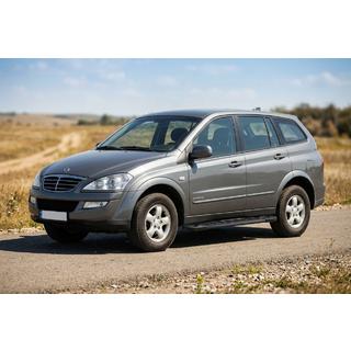 Бокові пороги RedLine Black (2 шт., Алюміній) SsangYong Kyron 2005-2014 рр. фото 1