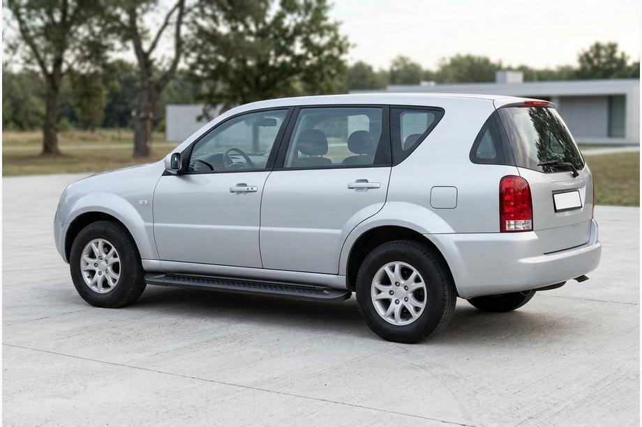 SsangYong Rexton I 2001-2017 рр. Бокові пороги Allmond Black (2 шт., Алюміній) Фото 1