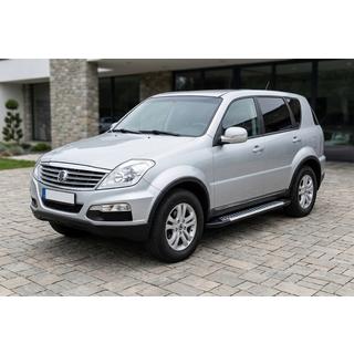 Бокові пороги Line (2 шт., Алюміній) SsangYong Rexton I 2001-2017 рр. фото 1