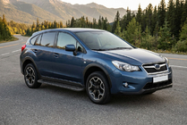 Subaru XV 2011-2017 рр. Бокові пороги Allmond Black (2 шт., Алюміній) фото 1