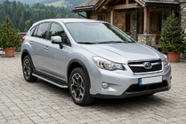 Subaru XV 2011-2017 рр. Бокові пороги Tayga Grey (2 шт., алюміній) фото 1