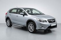Subaru XV 2011-2017 рр. Бокові пороги Allmond Grey (2 шт., алюміній) фото 1