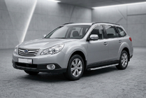Subaru Outback 2009-2014 рр. Бокові пороги Fullmond (2 шт, алюм) фото 1
