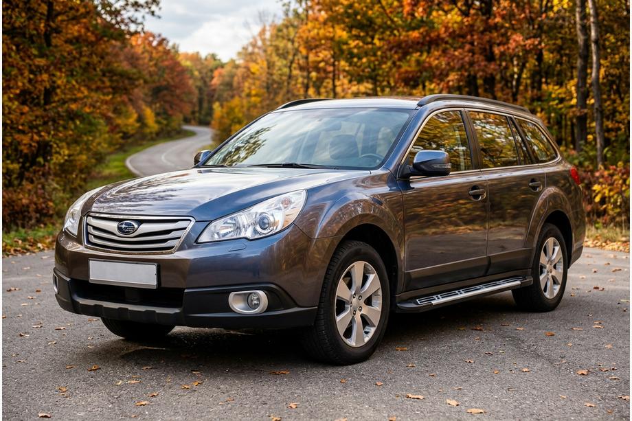 Subaru Outback 2009-2014 рр. Бокові пороги Sunrise (2 шт., Алюміній) Image