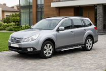 Subaru Outback 2009-2014 рр. Бокові пороги RedLine V1 (2 шт., Алюміній) фото 1