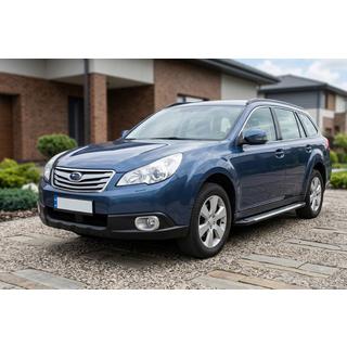 Бокові пороги Line (2 шт., Алюміній) Subaru Outback 2009-2014 рр. фото 1