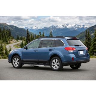 Бокові пороги Duru (2 шт., Алюміній) Subaru Outback 2009-2014 рр. фото 1