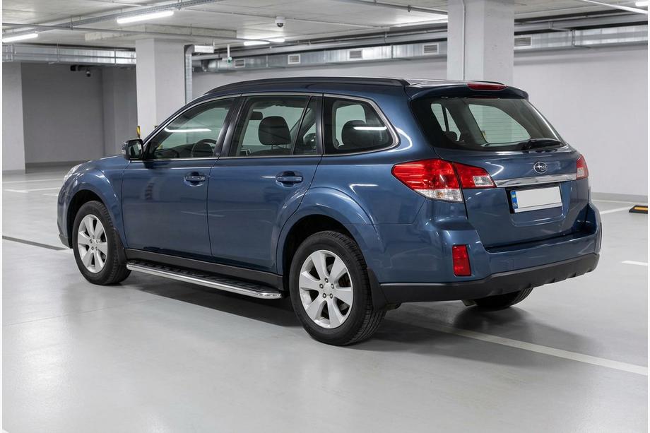 Subaru Outback 2009-2014 рр. Бокові пороги Maydos V1 (2 шт., Алюміній ↗ нерж) Image