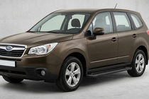 Subaru Forester 2013-2018 рр. Бокові пороги Allmond Black (2 шт., Алюміній) фото 1