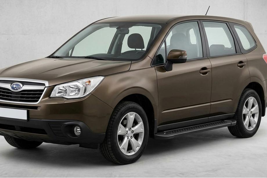 Subaru Forester 2013-2018 рр. Бокові пороги Allmond Black (2 шт., Алюміній) Image