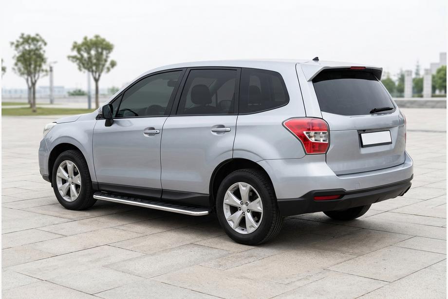 Subaru Forester 2013-2018 рр. Бокові пороги Maydos V1 (2 шт., Алюміній ↗ нерж) Image
