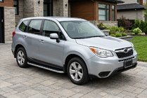 Subaru Forester 2013-2018 рр. Бокові пороги Tayga Grey (2 шт., алюміній) фото 1