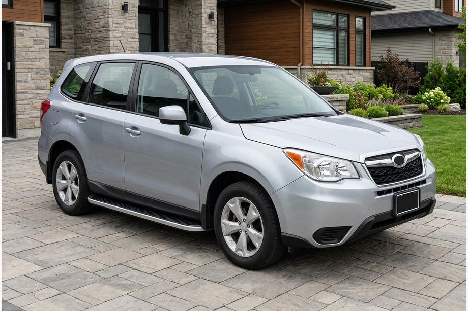 Subaru Forester 2013-2018 рр. Бокові пороги Tayga Grey (2 шт., алюміній) Image