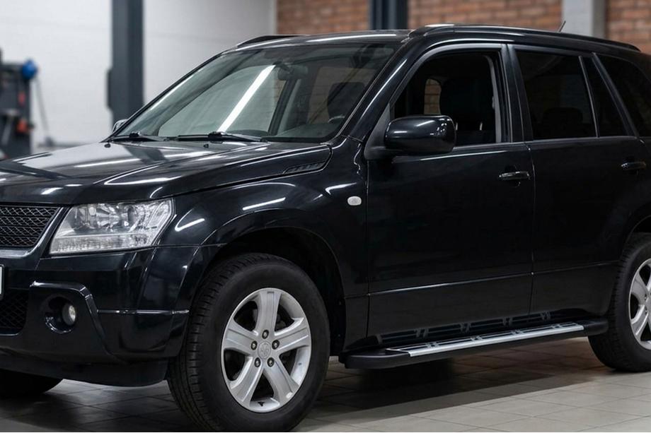 Suzuki Grand Vitara 2005-2017 рр. Бокові пороги Sunrise (2 шт., алюміній) Image