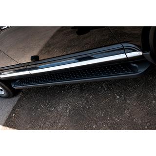 Бокові пороги Allmond Black (2 шт., алюміній) Volkswagen Touareg 2002-2010 рр. фото 2