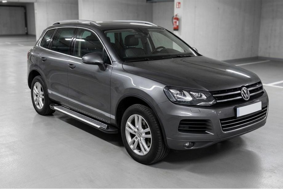 Volkswagen Touareg 2010-2018 рр. Бокові пороги Line (2 шт., алюміній) Фото 1