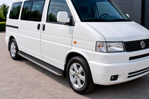 Volkswagen T4 Transporter 1990-2003 рр. Бокові пороги Tayga Grey (2 шт., алюміній) фото 1