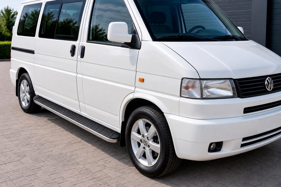 Volkswagen T4 Transporter 1990-2003 рр. Бокові пороги Tayga Grey (2 шт., алюміній) Image