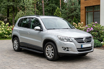 Volkswagen Tiguan 2007-2016 рр. Бокові пороги Bosphorus Black (2 шт., Алюміній) фото 1